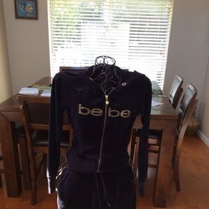 Bebe velvet track suit